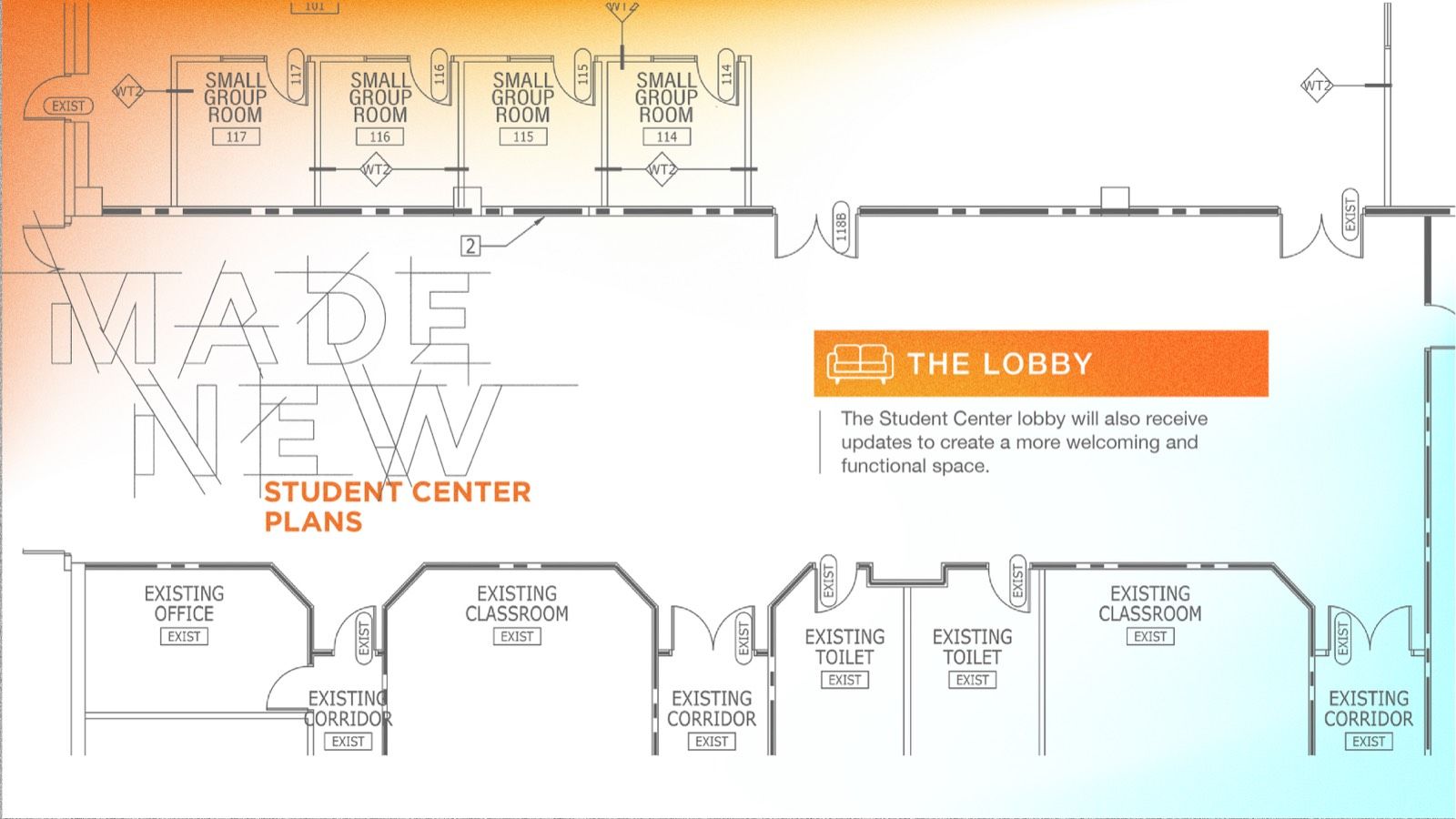 Building plan: updated lobby space