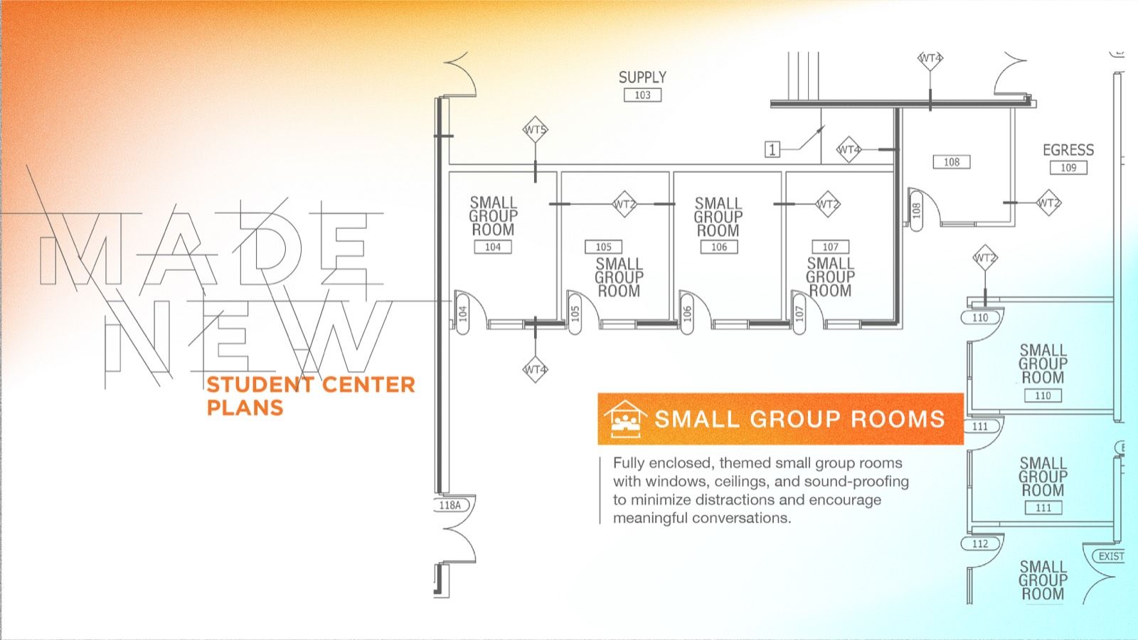 Building plan: updated small group space